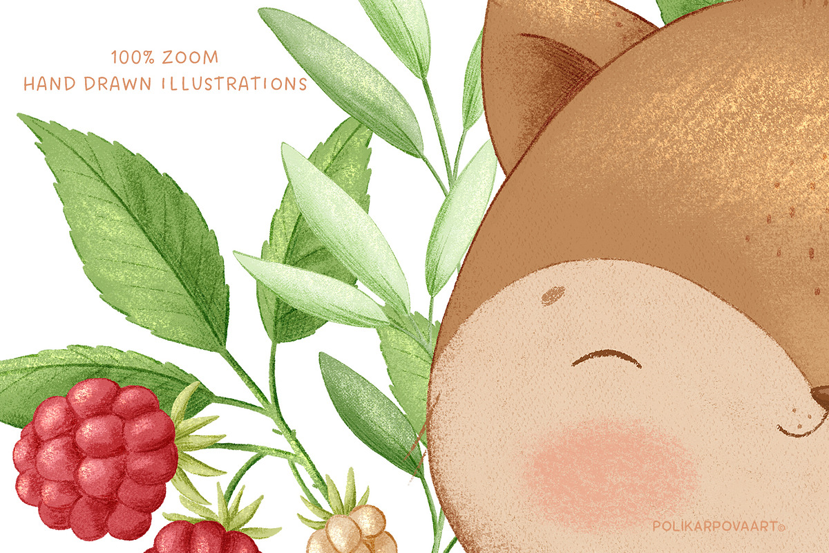 Berry Summer - kids collection, an Animal Illustration by polikarpovaart (Photo 6 of 21)