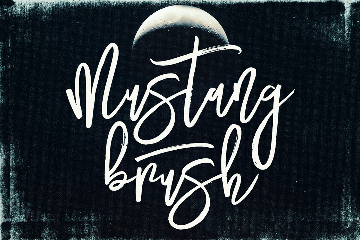 Mustang Brush Font, a Script Font by Cruzine (Photo 9 of 9)