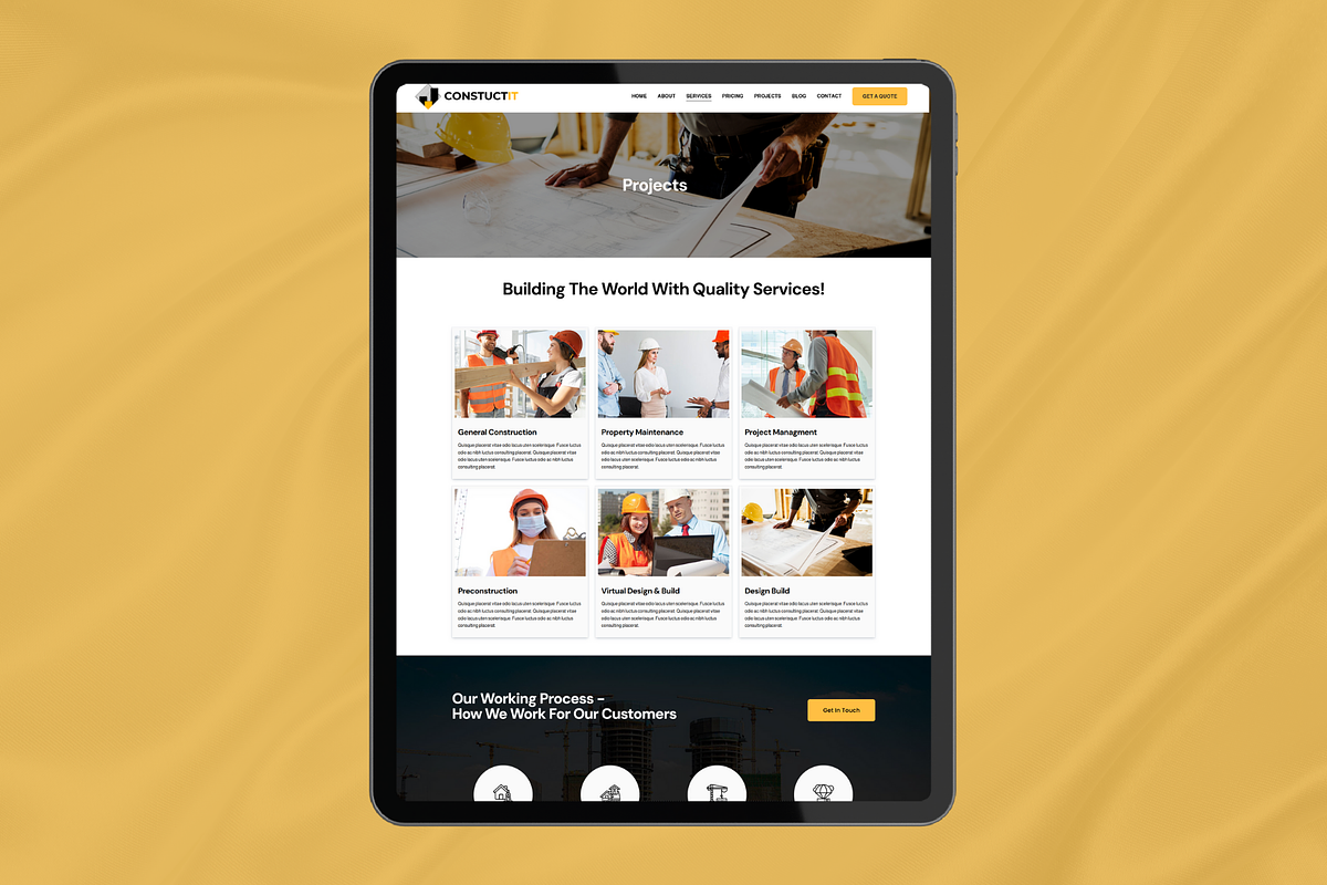 Builder Squarespace Website Template, a Squarespace Template by Lucrative Studio (Photo 2 of 4)
