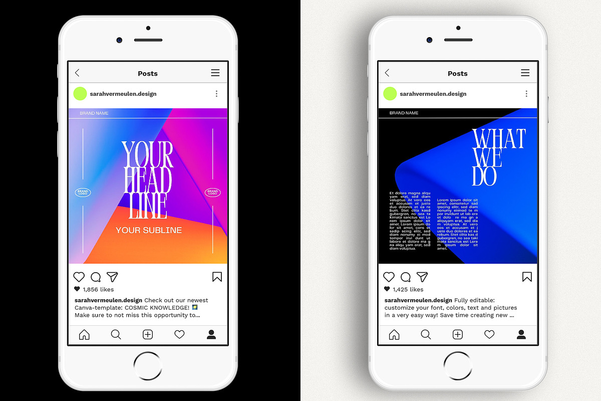 Instagram Social Media CANVA Cosmic, a Social Media Template by Vermeulen Design Studio (Photo 2 of 6)