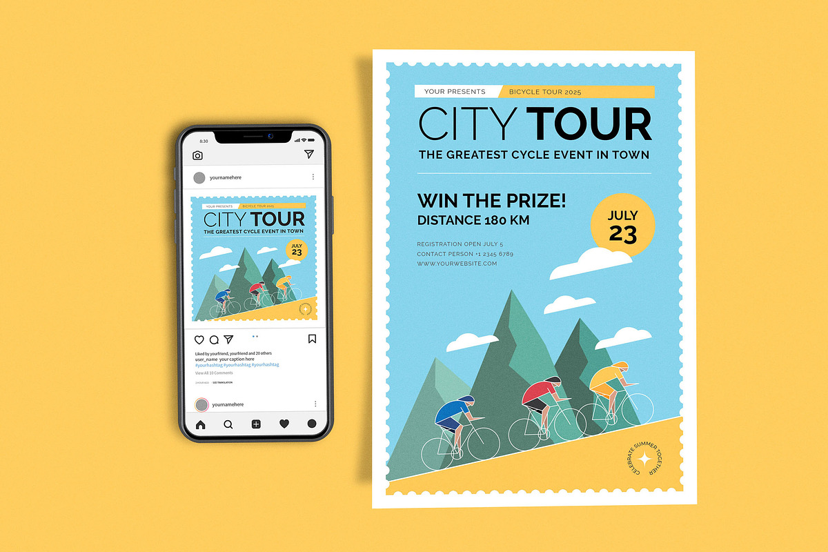 Bicycle City Tour, a Flyer Template by Me55enjah Design (Photo 1 of 4)