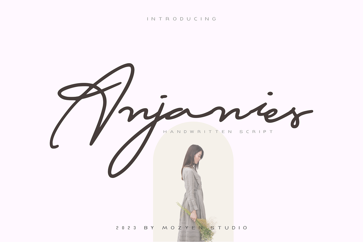 Anjanies | Handwritten Script, a Script Font by Mozyen Studio (Photo 1 of 11)