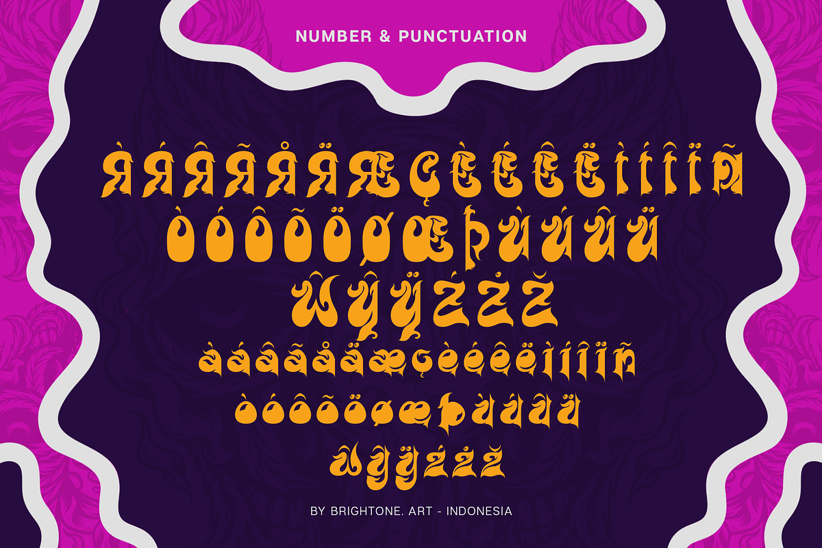 Tetradoth - Psychedelic Font, a Font by Brightone (Photo 5 of 9)