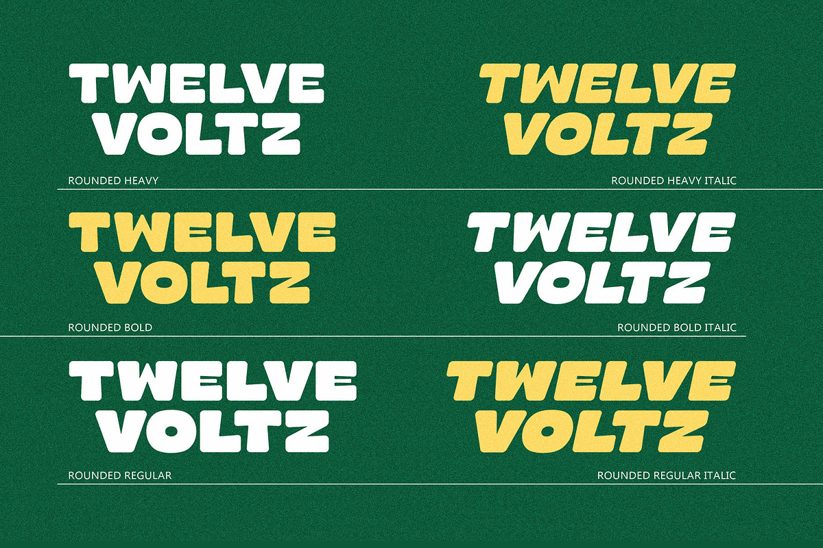 Twelve Voltz – Solid & Rounded Font, a Font by Four Lines Std. (Photo 2 of 10)