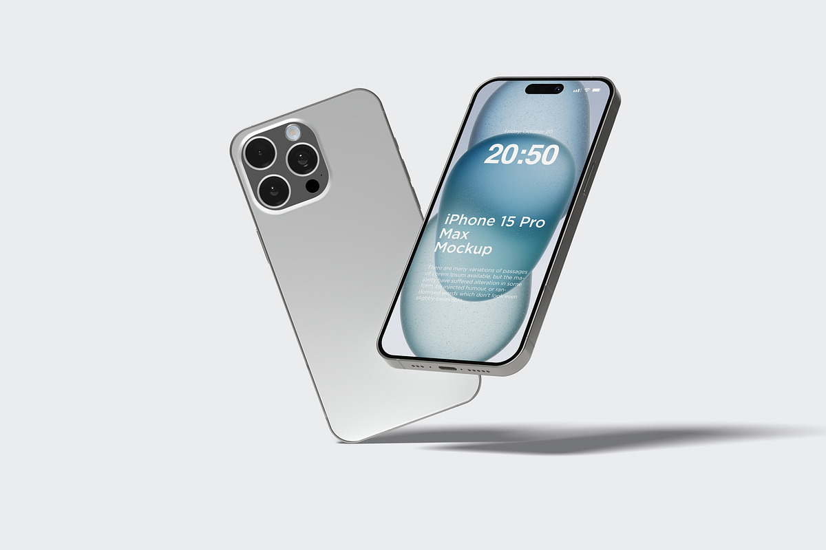 Iphone 15 Pro Max Mockup, an iPhone Mockup by graphiccrew (Photo 11 of 14)