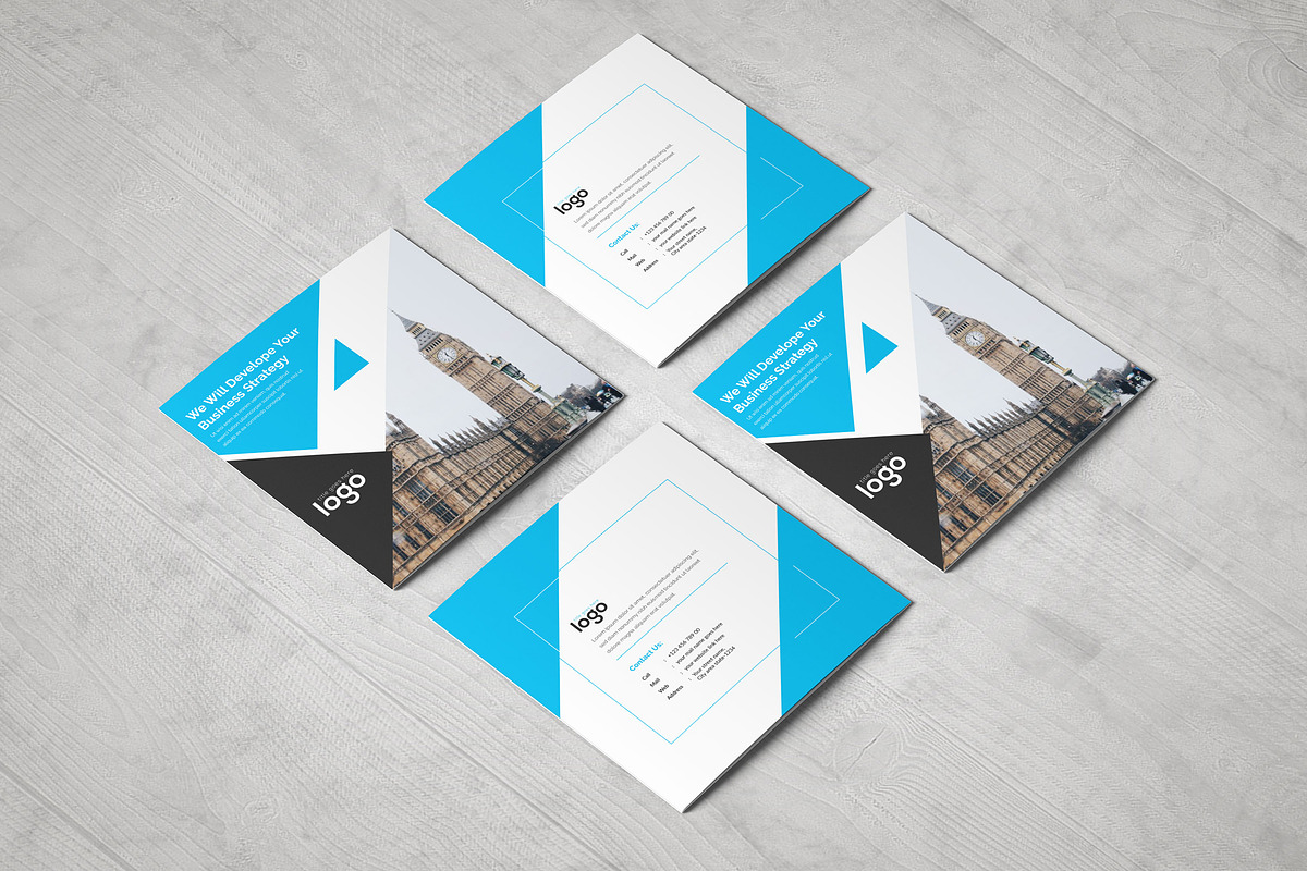 Corporate Square Tri fold Brochure, a Brochure Template by ZAAS