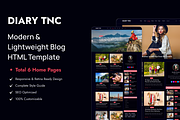 Diary Dark - Blog HTML Template, a HTML Template by TNCFlow (Thumbnail 1 of 5)