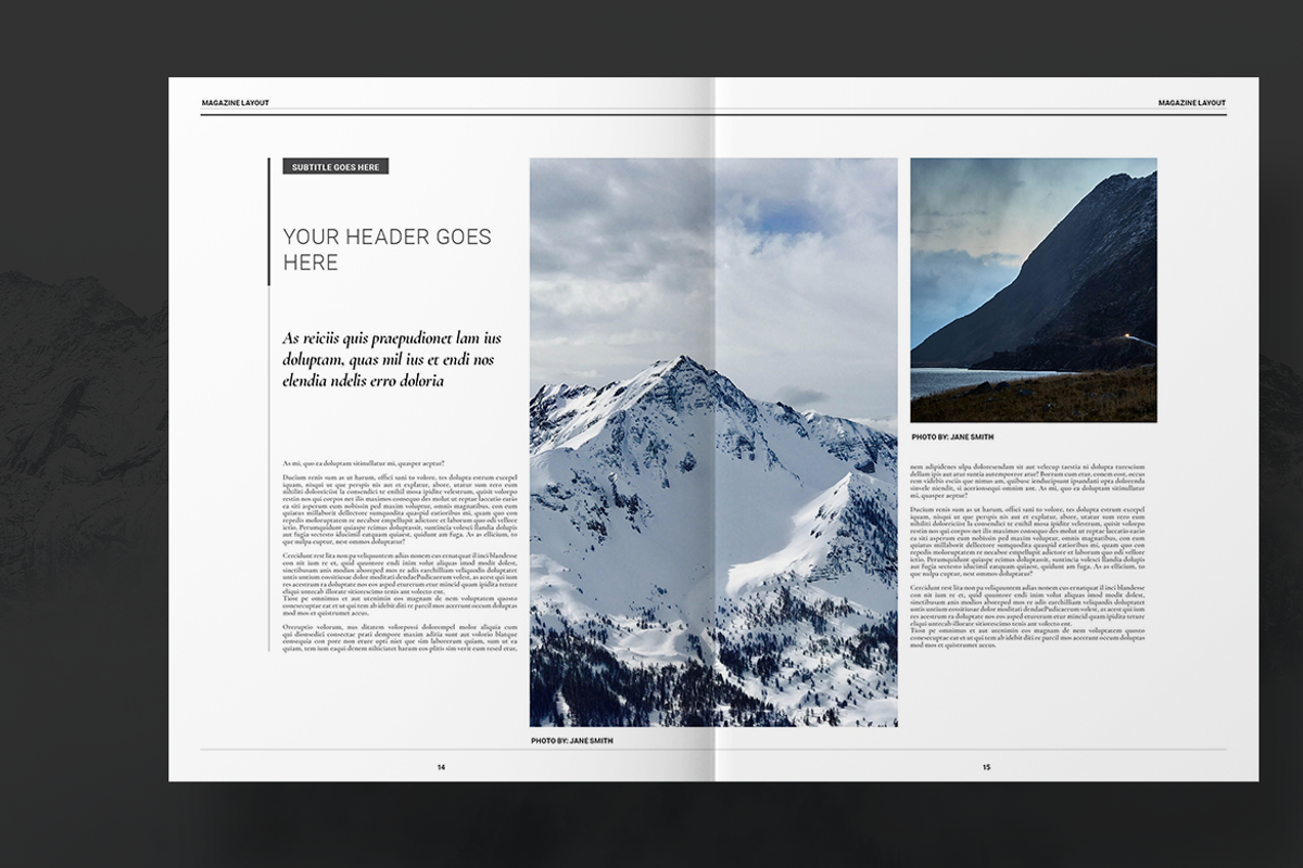 Black Magazine Layout, a Magazine Template by Boris Cupac (Photo 8 of 12)