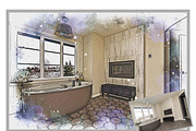 Architecture Drawing Art Ps Action, a Brushes & More by Studio Retouch (Thumbnail 10 of 11)