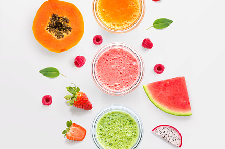 Smoothies with fruits, a Food & Drink Photo by StudioPhoto