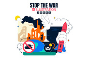10 Stop The War Peace Illustration, an Object Illustration by denayunebgt (Thumbnail 1 of 4)