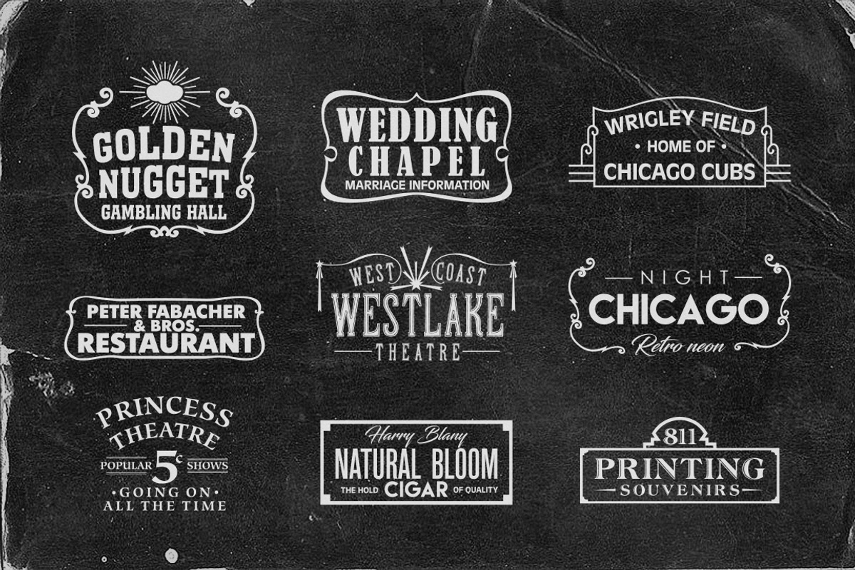 Retro Labels, a Layer Style Add-On by Retro Machine