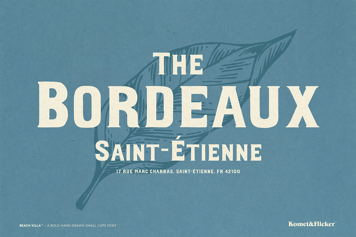 Beach Villa - A Bold Hand-Drawn Font, a Serif Font by Komet & Flicker (Photo 6 of 15)