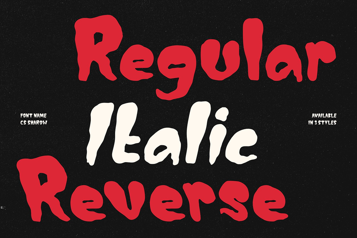 CS Sharow – Vintage Horror Font, a Sans Serif Font by Craft Supply Co. (Photo 3 of 8)