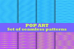 Pop Art seamless pattern set
