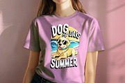 Summer Dog Digital Shirt Design, a Graphic by Vector Portal (Thumbnail 2 of 5)