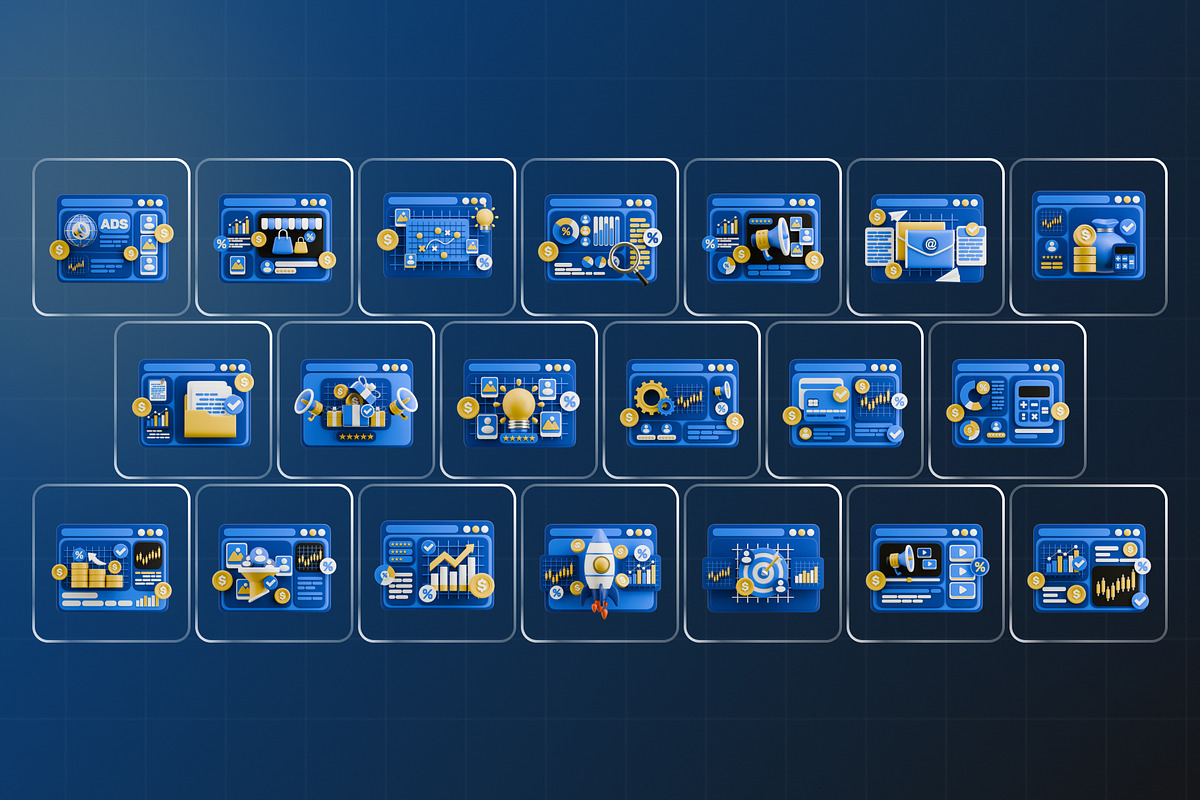Business Marketing 3D Icon Pack, an Object 3D Model by Haps Space (Photo 4 of 4)