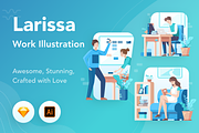 Larissa : Work Illustration Kit, a Templates & Theme by Designspace (Thumbnail 1 of 7)