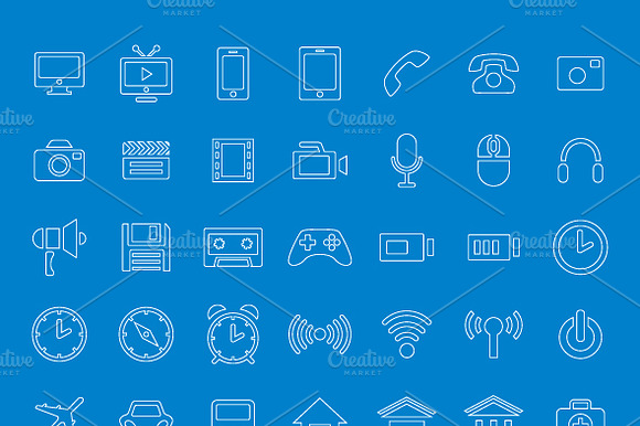 Line Icons And Pictograms Set