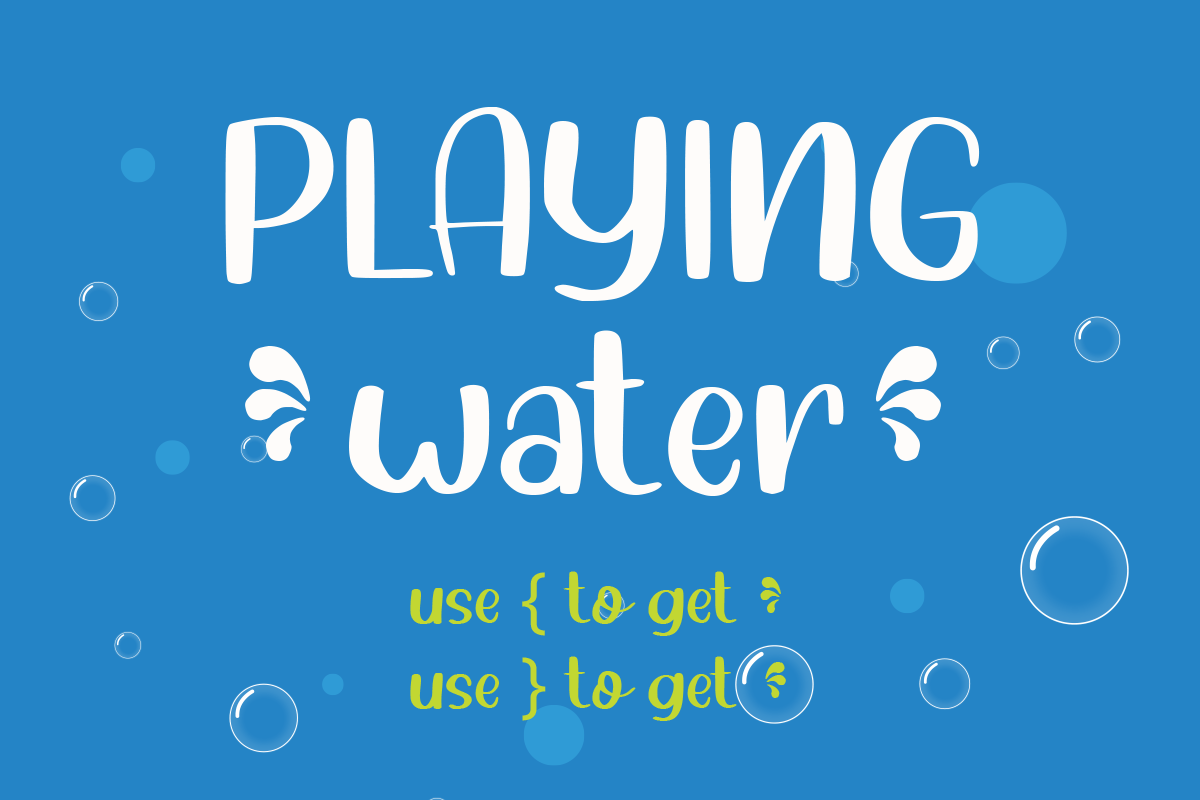 Water Shower | A Cute Font, a Script Font by LetterJos (Photo 5 of 8)