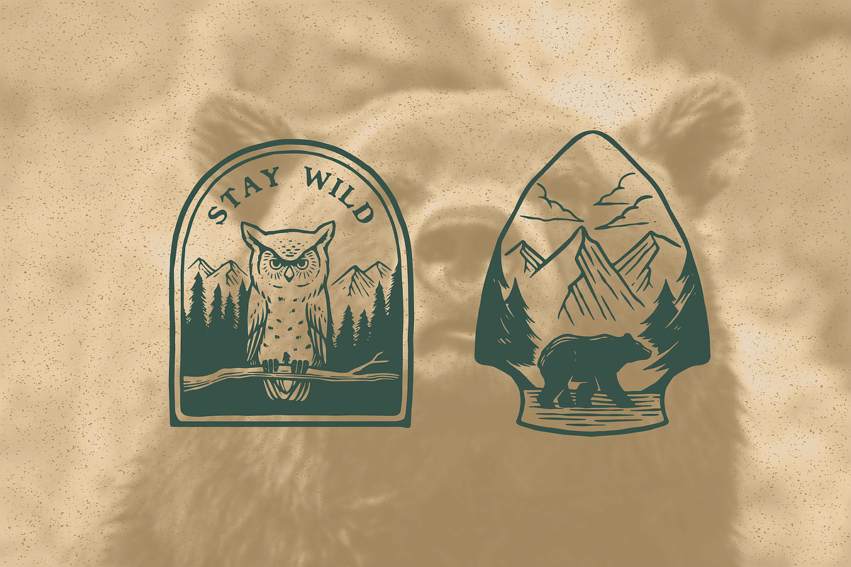 16 WILD NATURE BADGES COLLECTION, an Animal Illustration by Trape Graphic Studio (Photo 4 of 6)