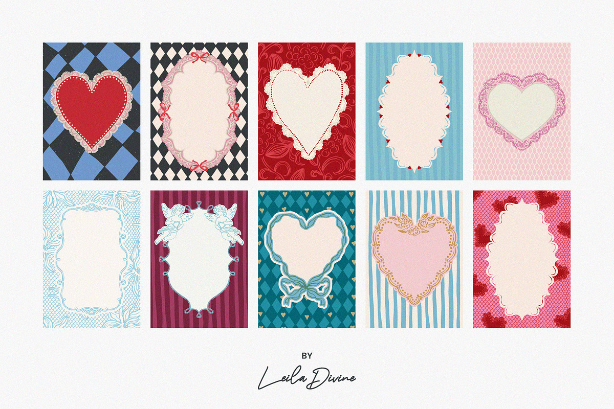 Love Lace Frames - Hand Drawn Set, an Object Graphic by Leila Divine (Photo 4 of 12)