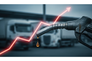 Fuel nozzle with falling oil droplet, a Transportation Photo by Igor Tichonow