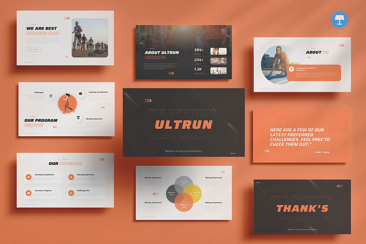 Marathon Running Club Keynote, a Presentation Template by Pixslides (Photo 1 of 6)