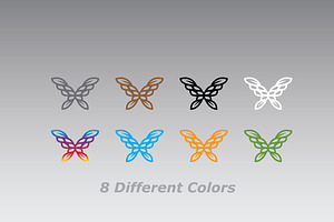 Leaf Butterfly Logo Template