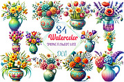 Spring Flowers Vase Clipart, an Illustration by DreamCafeArt (Thumbnail 1 of 5)