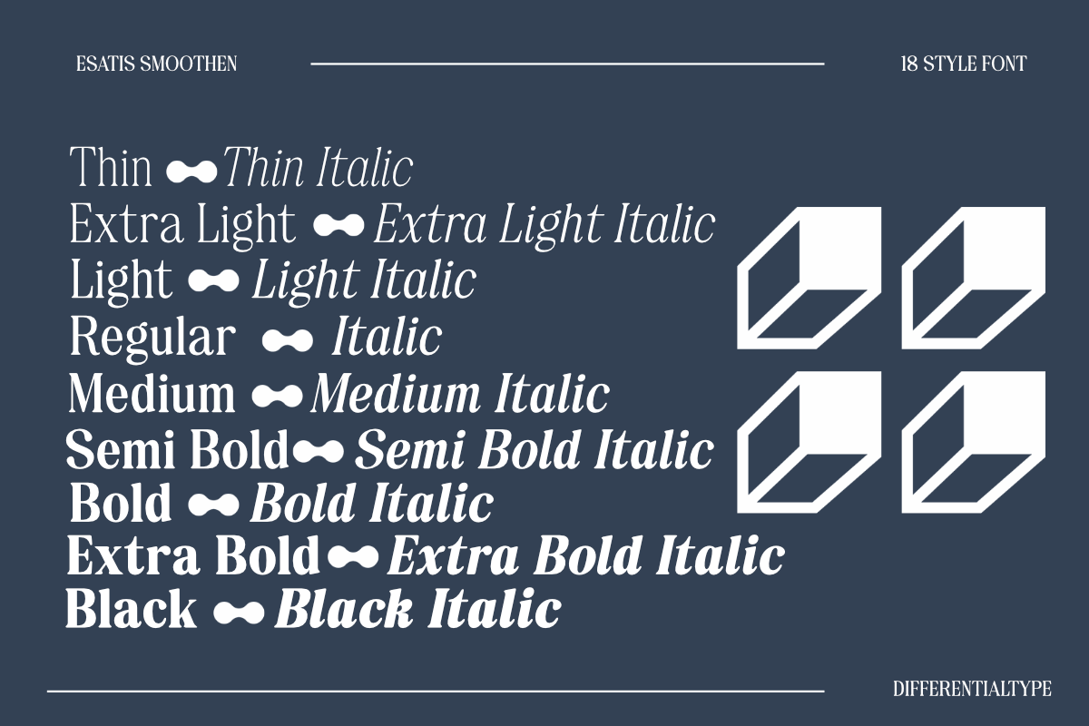 Esatis Smoothen - Serif Family, a Serif Font by Differentialtype (Photo 12 of 12)