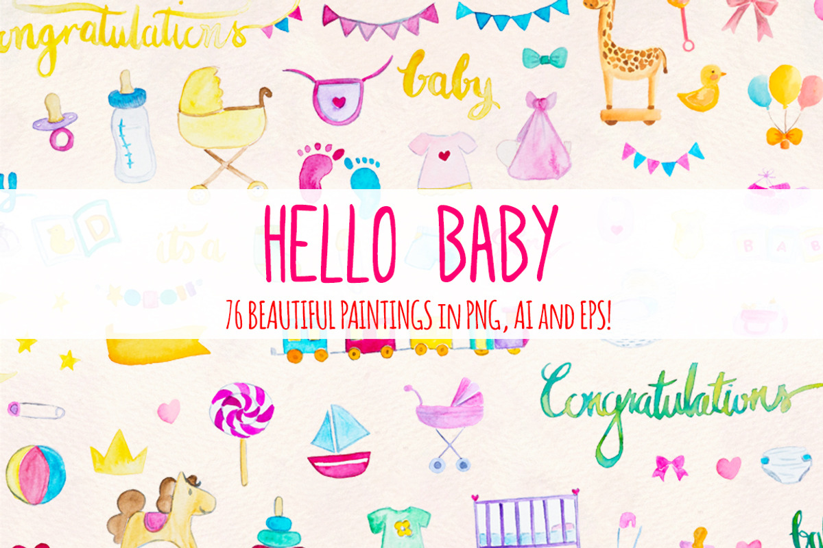 Welcome Baby 76 New Baby Elements, a Person Illustration by Violet LeBeaux (Photo 1 of 3)