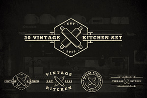 20 Vintage Kitchen Logos