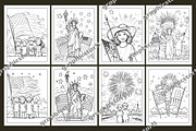 4 th of July Coloring Pages, an Object Graphic by protabsorkar11 (Thumbnail 4 of 4)