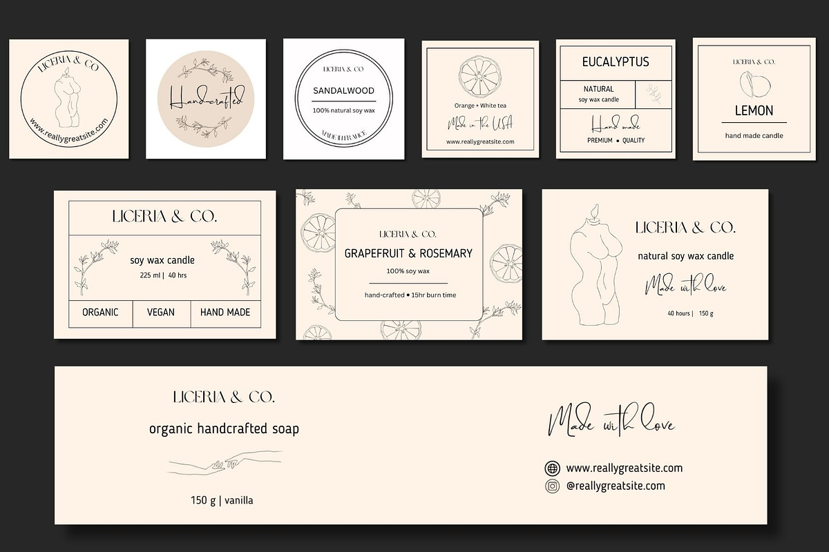 Candles & Soap labels Canva Template, a Branding & Logo Template by Visual Animal (Photo 4 of 6)