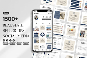1500+ Real Estate Seller Tips Canva, a Social Media Template by Studioxhq