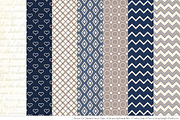 Elephants Clipart & Patterns in Navy, an Illustration by Amanda Ilkov (Thumbnail 4 of 4)