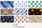 80 watercolour UFO seamless pattern, a Pattern Graphic by Poppy Lane Studio (Thumbnail 5 of 11)