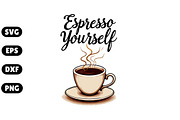Espresso Yourself – Fun Coffee #1, an Illustration by Awieee1 (Thumbnail 1 of 4)