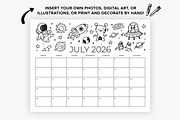 2026 8.5x11 Inch Blank Calendar Temp, a Stationery Template by Running With Foxes (Thumbnail 7 of 8)