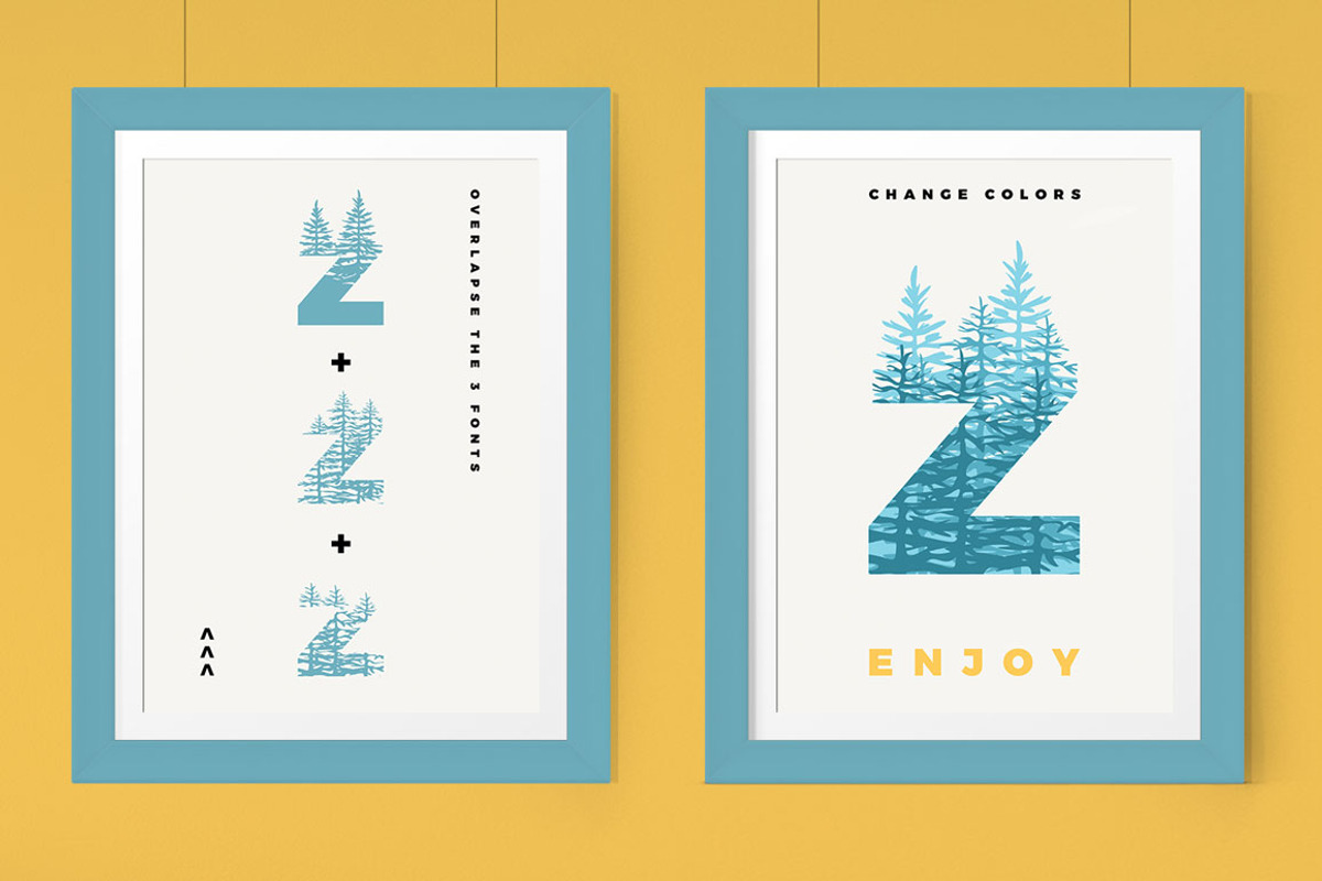 Forests Layered Font, a Font by Graphicdome (Photo 12 of 13)