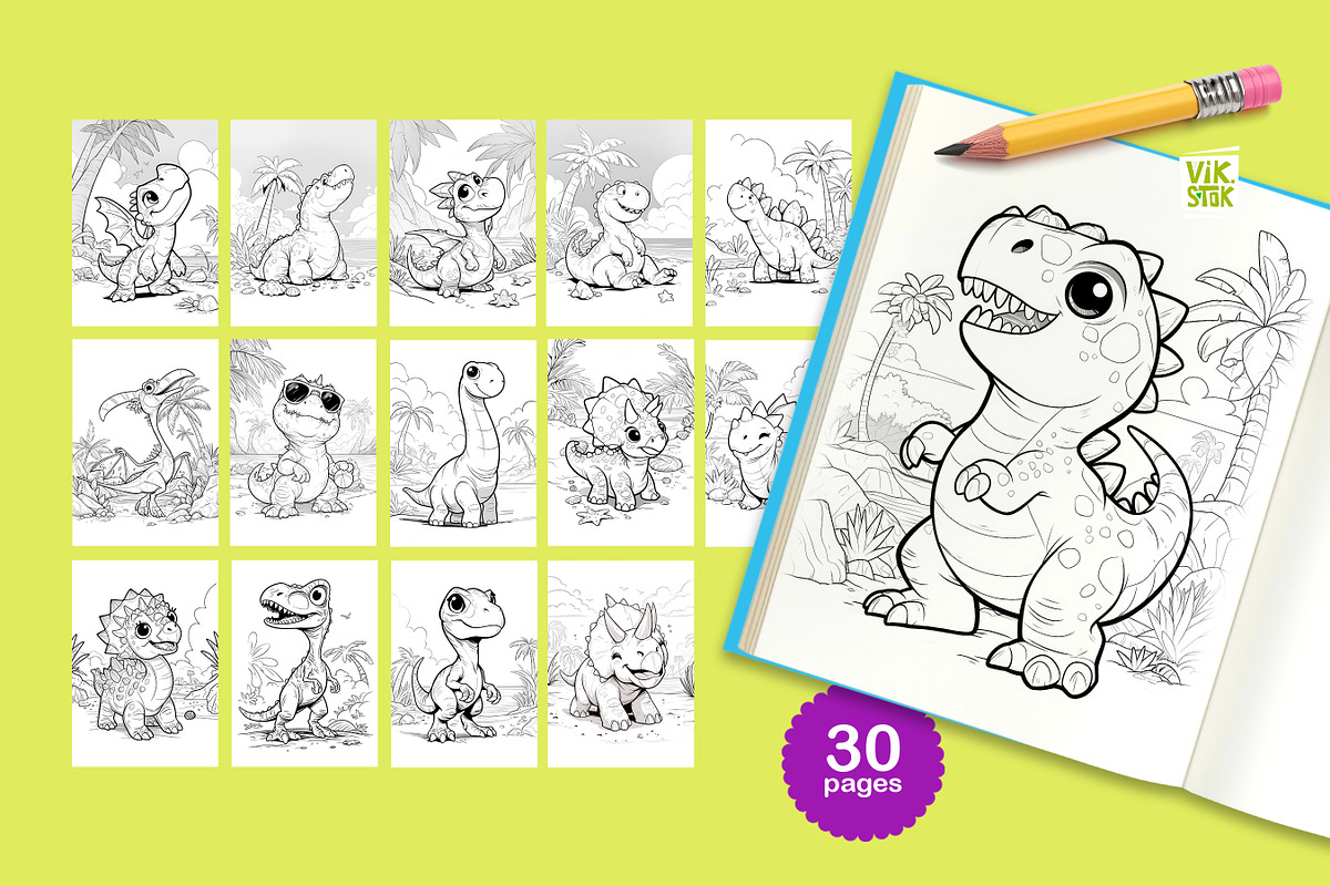 Animal Coloring Pages for Kids, an Animal Illustration by vik.stock (Photo 5 of 17)