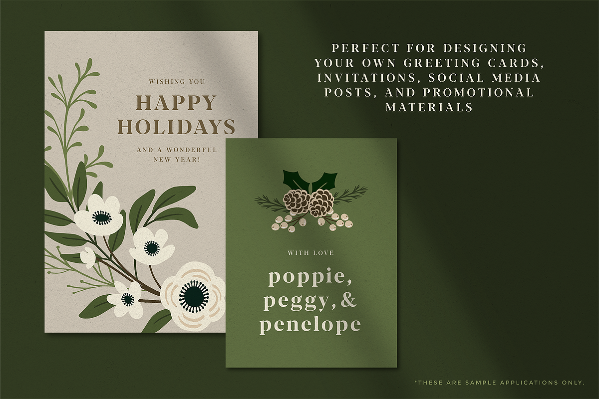 Christmas Botanical Illustrations, an Illustration by Rough Edges Supply Co. (Photo 7 of 9)