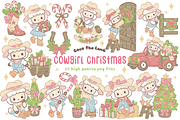 Cowgirl Christmas Lamb Clipart, an Animal Illustration by Blumensdiary (Thumbnail 1 of 6)