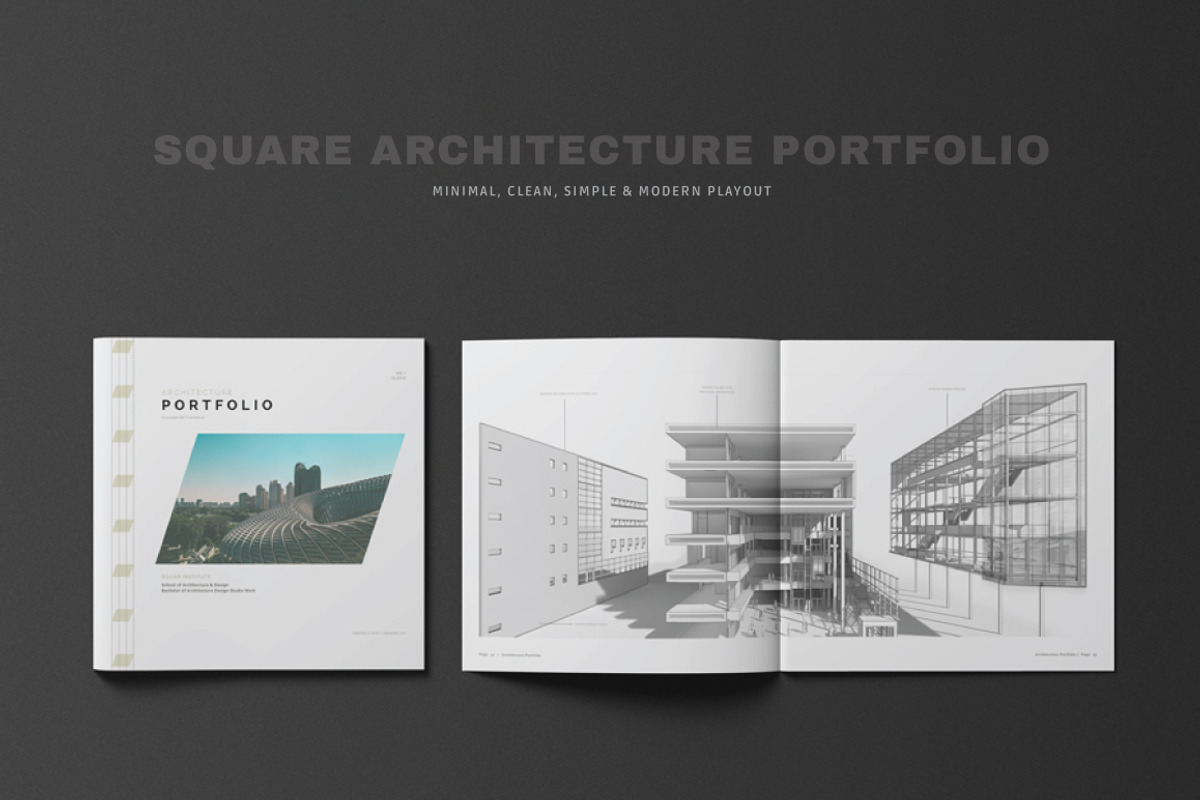 Square Architecture Portfolio, a Brochure Template by Alhaytar (Photo 1 of 15)