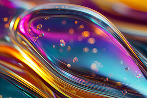 Abstract Fluid with Bubbles, an Abstract Photo by Ocean Digital Art