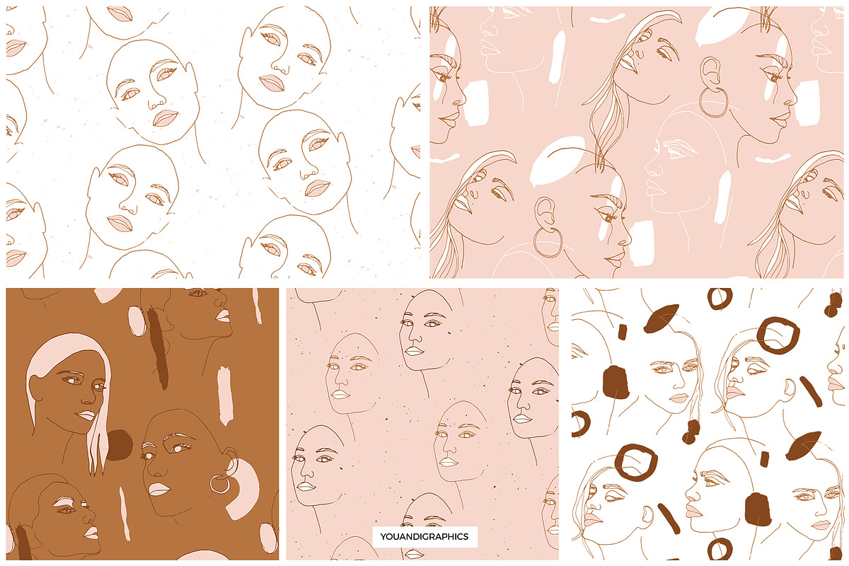 Women Patterns & Illustration Prints, a Pattern Graphic by Youandigraphics