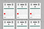 Modern Minimal Calendar Design 2026, a Stationery Template by MightyDesign (Thumbnail 2 of 8)