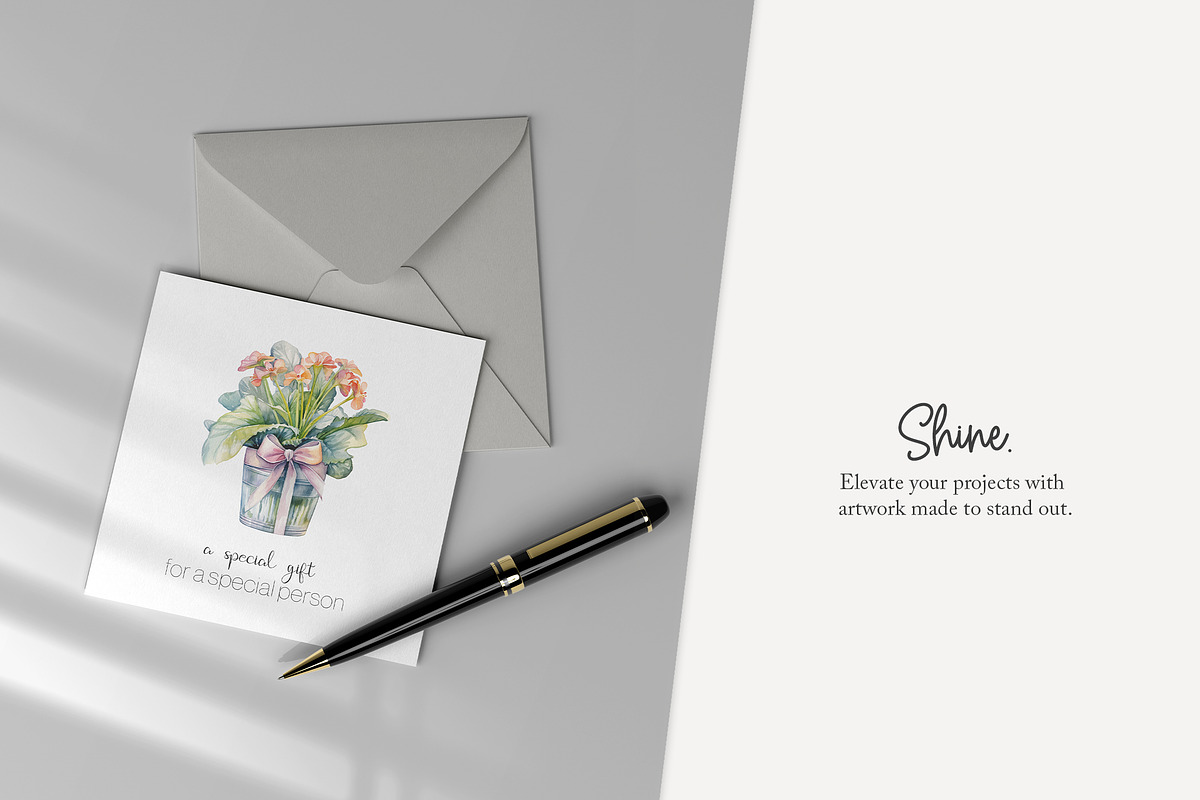 100 watercolor house plants clip art, a Seasonal Illustration by Poppy Lane Studio (Photo 5 of 12)
