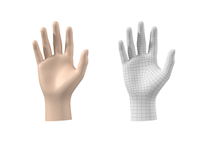 Endomorph Male Hand Base Mesh 02